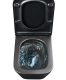 Подвесной унитаз Lemark Florex 9612002 безободковый с сиденьем микролифт чёрный матовый