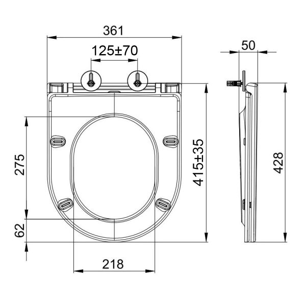 Подвесной унитаз Lemark Glazer 9614003 безободковый с сиденьем микролифт белый глянец