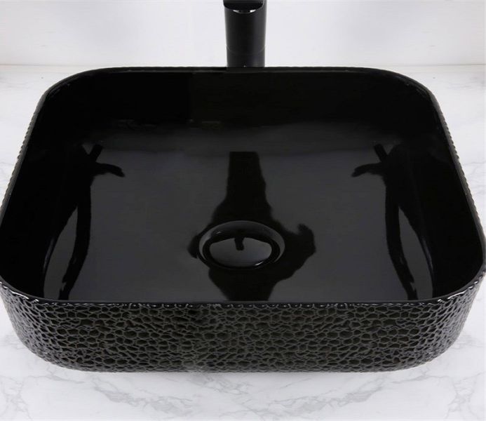 Раковина CeramaLux  D1303H004  черная 39 см