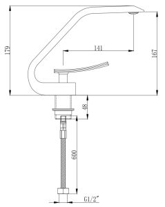 Смеситель для раковины Boch Mann Hoe B BM9633 чёрный