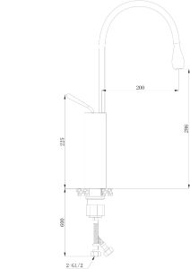 Смеситель для раковины Boch Mann Tropfen B XL BM9634 чёрный