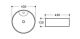 Раковина CeramaLux  D1306H011 белая 43 см