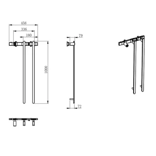 Полотенцесушитель электрический AQUAme AQM3132BG 45x100 см золото брашированное