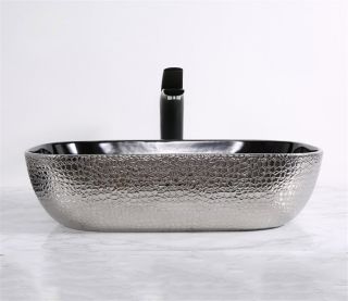 Раковина CeramaLux  D1333H022 черно-серая 46 см