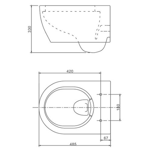 УНИТАЗ ПОДВЕСНОЙ SSWW NC2038