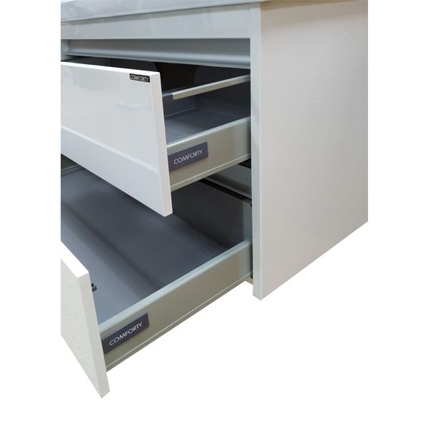 Comforty Шкаф-колонна "Монако-40" левая белый глянец