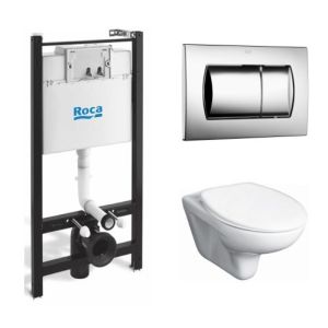 Комплект Roca Mateo 893100010 унитаз + инсталляция + клавиша + сиденье
