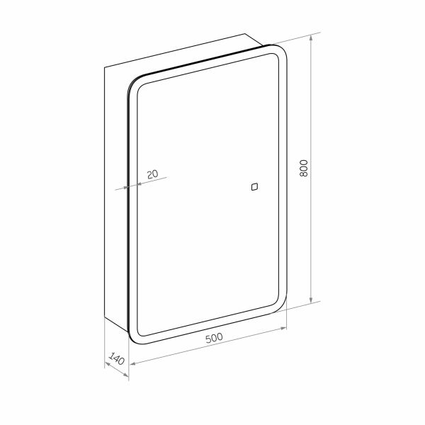 Зеркало-шкаф Reflexion Chill 50 RF2316CH с подсветкой 50х80