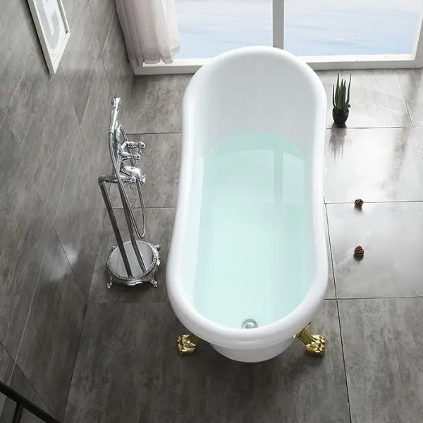 Акриловая ванна Cerutti SPA Classic 170 CT9668 на львиных лапах золото