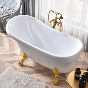 Акриловая ванна Cerutti SPA Classic 170 CT9668 на львиных лапах золото
