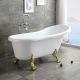 Акриловая ванна Cerutti SPA Classic 170 CT9668 на львиных лапах золото