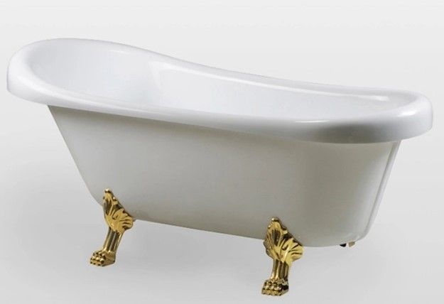 Акриловая ванна Cerutti SPA Classic 170 CT9668 на львиных лапах золото