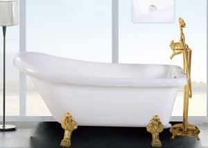 Акриловая ванна Cerutti SPA Vito 170  CT9670 на львиных лапах золото