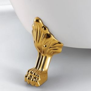 Акриловая ванна Cerutti SPA Vito 170  CT9670 на львиных лапах золото