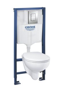 Комплект инсталляции Grohe Solido 39586000 с подвесным унитазом Bau и сиденьем
