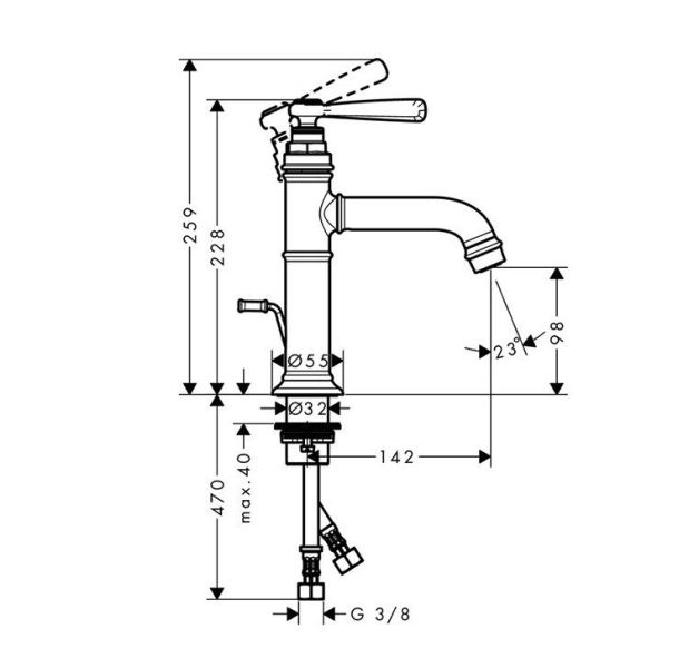 Смеситель для раковины Hansgrohe Montreux 16515250 золото Смеситель для раковины Hansgrohe Montreux 16515250 золото
