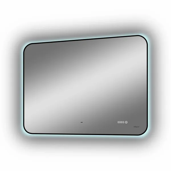 Зеркало Reflexion Black View RF4004BV с фоновой подсветкой бесконтактным сенсором черной окантовкой 70х100