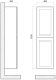 Шкаф подвесной Art&Max Platino 40x150см черный матовый AM-Platino-1500-2A-SO-NM