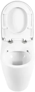 Унитаз приставной BelBagno Марина BB105CBR/BB105SC безободковый с микролифтом белый