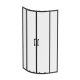 Душевой уголок Am.Pm Above W9XG-401-8080-BT 80x80 см профиль чёрный стекло прозрачное