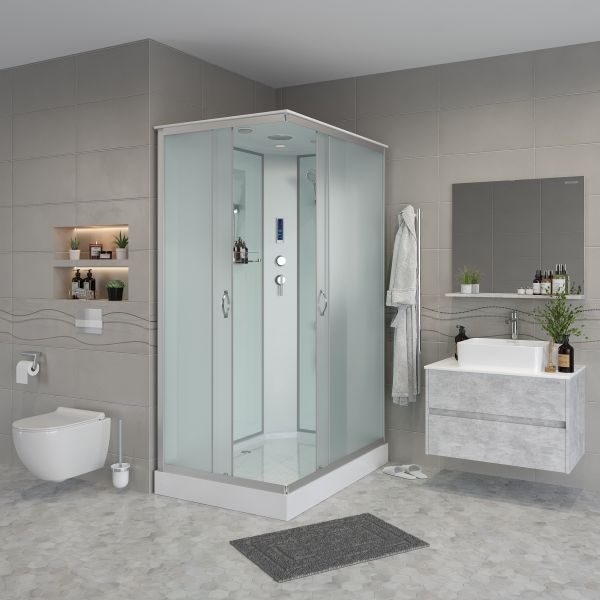 Душевая кабина Niagara NG-43295-14QP 120x90см серебро/матовое