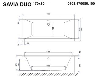Гидромассажная ванна Whitecross Savia Duo 0103.170080.100.RELAX.GL 170x80см Relax золото