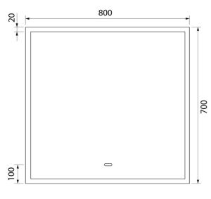 Зеркало с подсветкой IDDIS Slide SLI8000i98 80см чёрный