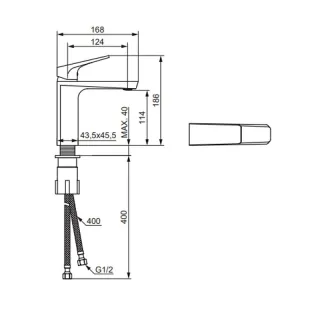Смеситель для раковины Damixa Merkur 400210300 черный