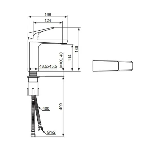 Смеситель для раковины Damixa Merkur 400210300 черный