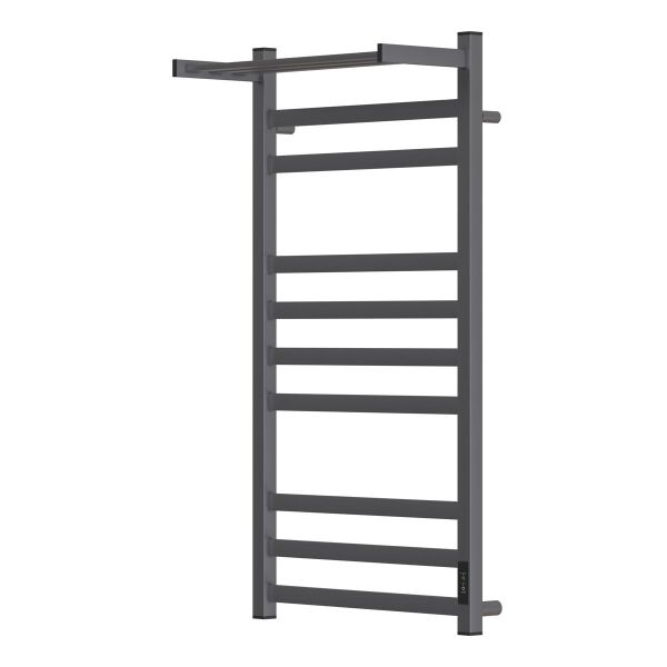 Полотенцесушитель электрический Point Меркурий PN83850PGR П9 500x1000 с полкой графит