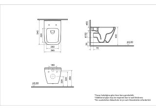 Унитаз подвесной VitrA Integra Square (Интегра Скуэр) 7082B003-0075 безободковый антибактериальное покрытие Hygiene (Хайджн)