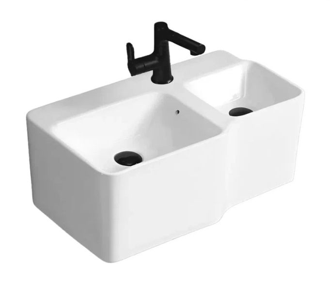 Раковина двойная Ceruttispa Double Bella СТ9703 65см белый