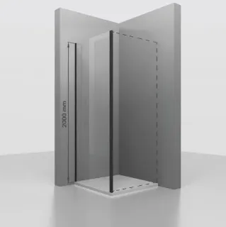 Боковая панель RGW Z-050-3B 352253100-24 100 см профиль чёрный стекло матовое