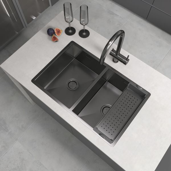 Коландер для кухонной мойки Reflexion Arno RX3014BL оружейная сталь