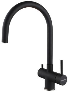 Смеситель для кухни Paulmark Heller He213218-418 чёрный металлик