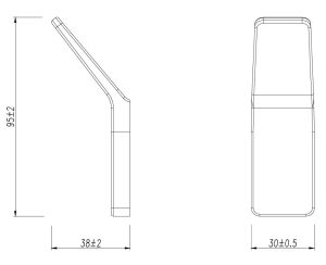 Крючок одинарный Lemark Smooth Line 9716003 графит