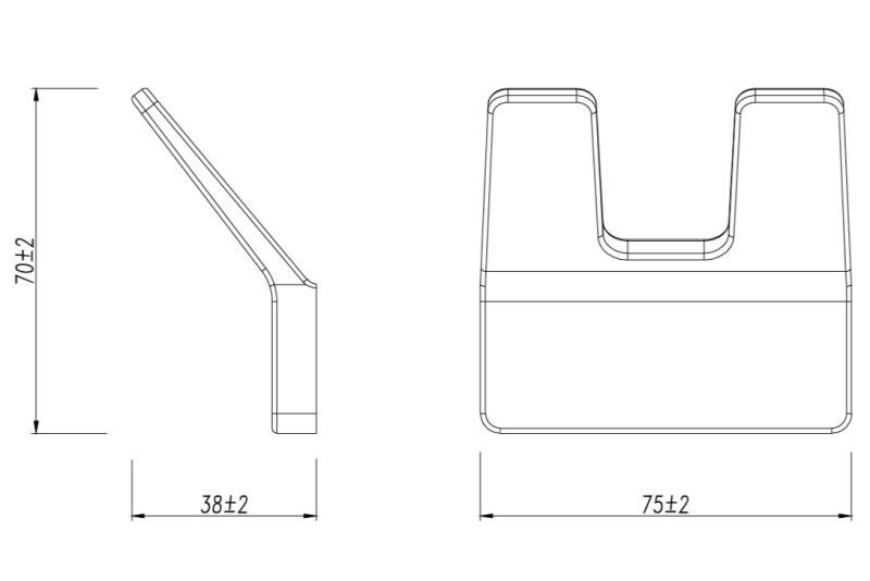 Крючок двойной Lemark Smooth Line 9716006 графит