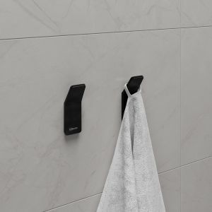 Крючок одинарный Lemark Smooth Line 9712002 чёрный матовый