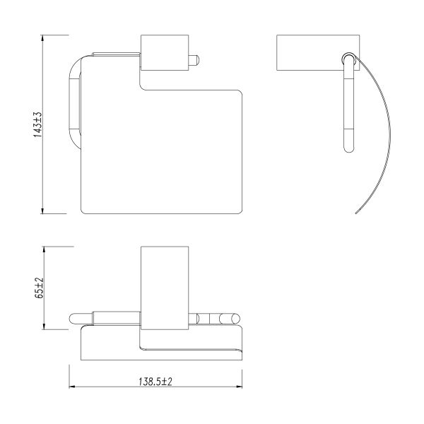 Держатель для туалетной бумаги Lemark Smooth Line 9722011 чёрный матовый
