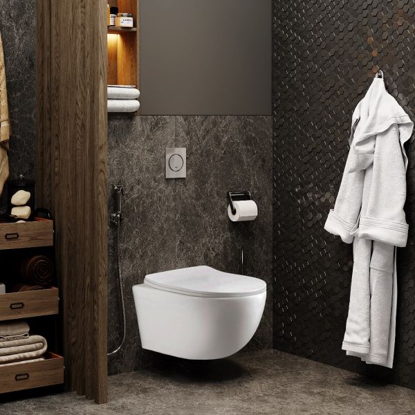 Подвесной унитаз Cerutti SPA Orlter PP CT9739 безободковый белый