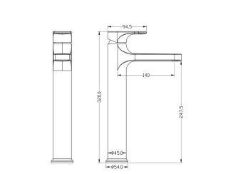 Смеситель для раковины Boheme Spectre 452-MG золото матовое Смеситель для раковины Boheme Spectre 452-MG золото матовое