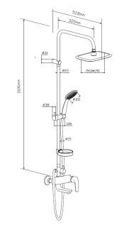Душевая система Damixa Palace Evo (974230000) Душевая система Damixa Palace Evo (974230000)
