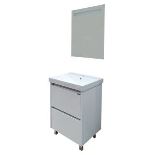 Comforty Тумба-умывальник "Дублин-60" белый глянец с раковиной Comforty 8056 Comforty Тумба-умывальник "Дублин-60" белый глянец с раковиной Comforty 8056