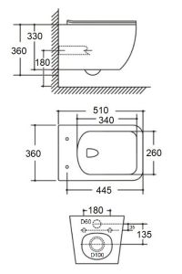 Подвесной унитаз Cerutti SPA Nemo Aria PP CT9753 безободковый белый