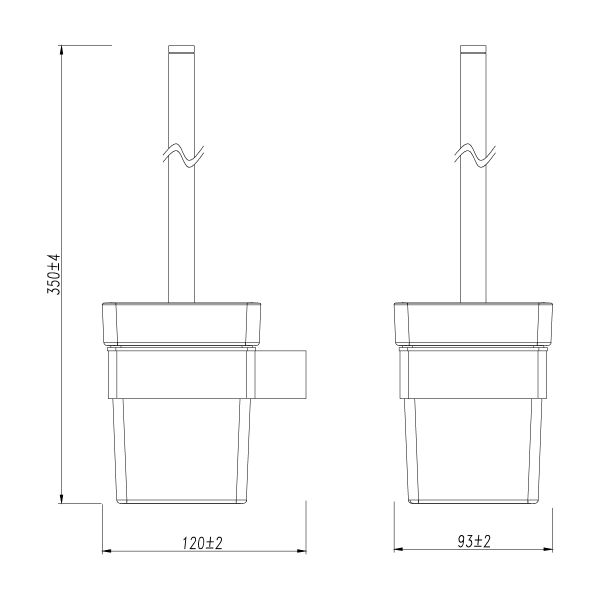Ёршик для унитаза Lemark Smooth Line 9762020 с держателем чёрный матовый