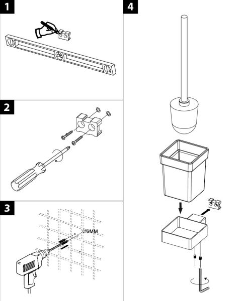 Ёршик для унитаза Lemark Smooth Line 9761019 с держателем хром