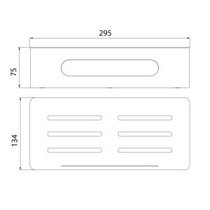 Полка для душа Lemark Shelf line 9776045 графит