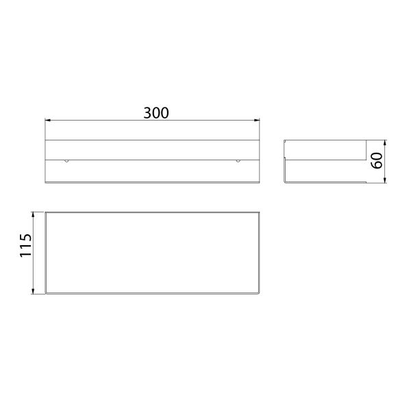 Полка для душа Lemark Shelf line 9772050 чёрный