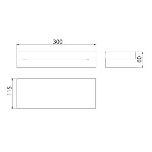 Полка для душа Lemark Shelf line 9776051 графит