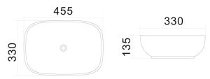 Накладная раковина Am.Pm Universal 45см белый C8FC0X045GWRE